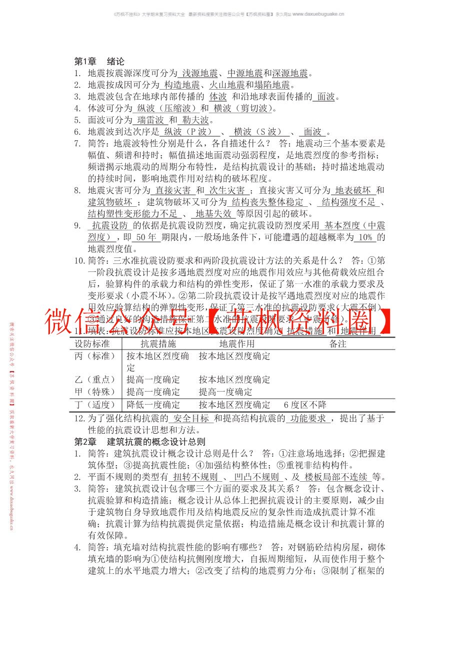 工程结构抗震